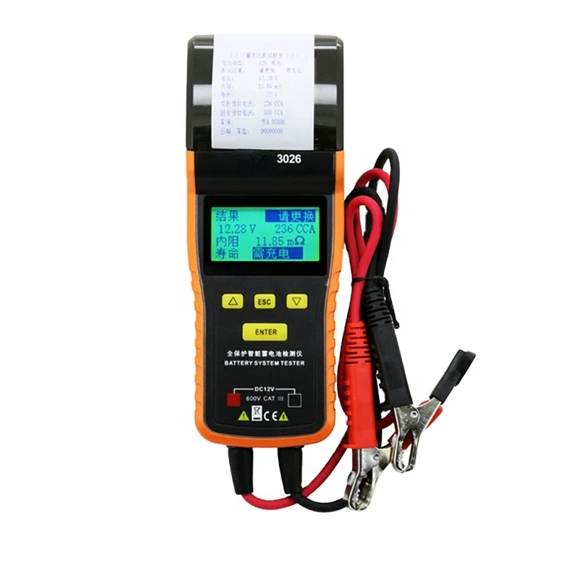 

DECCA 3026 shenzhen China digital printable 12V storage battery tester voltage 9-18V test charging system internal resistance