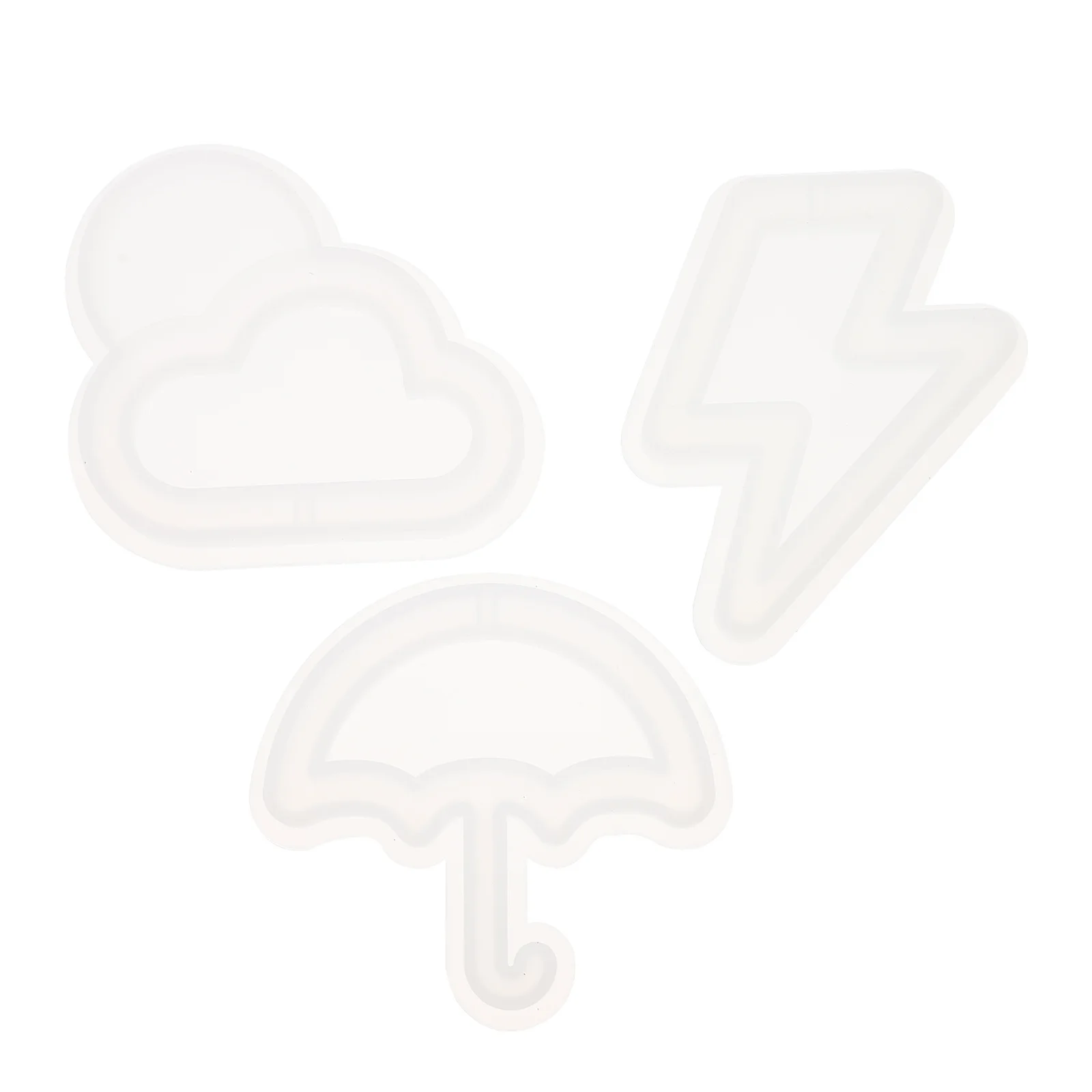 

3Pcs DIY Silicone Mold Cartoon Crafts Pendant Casting Mould Non-Stick Easy to Use for Jewelry Making Handicrafts