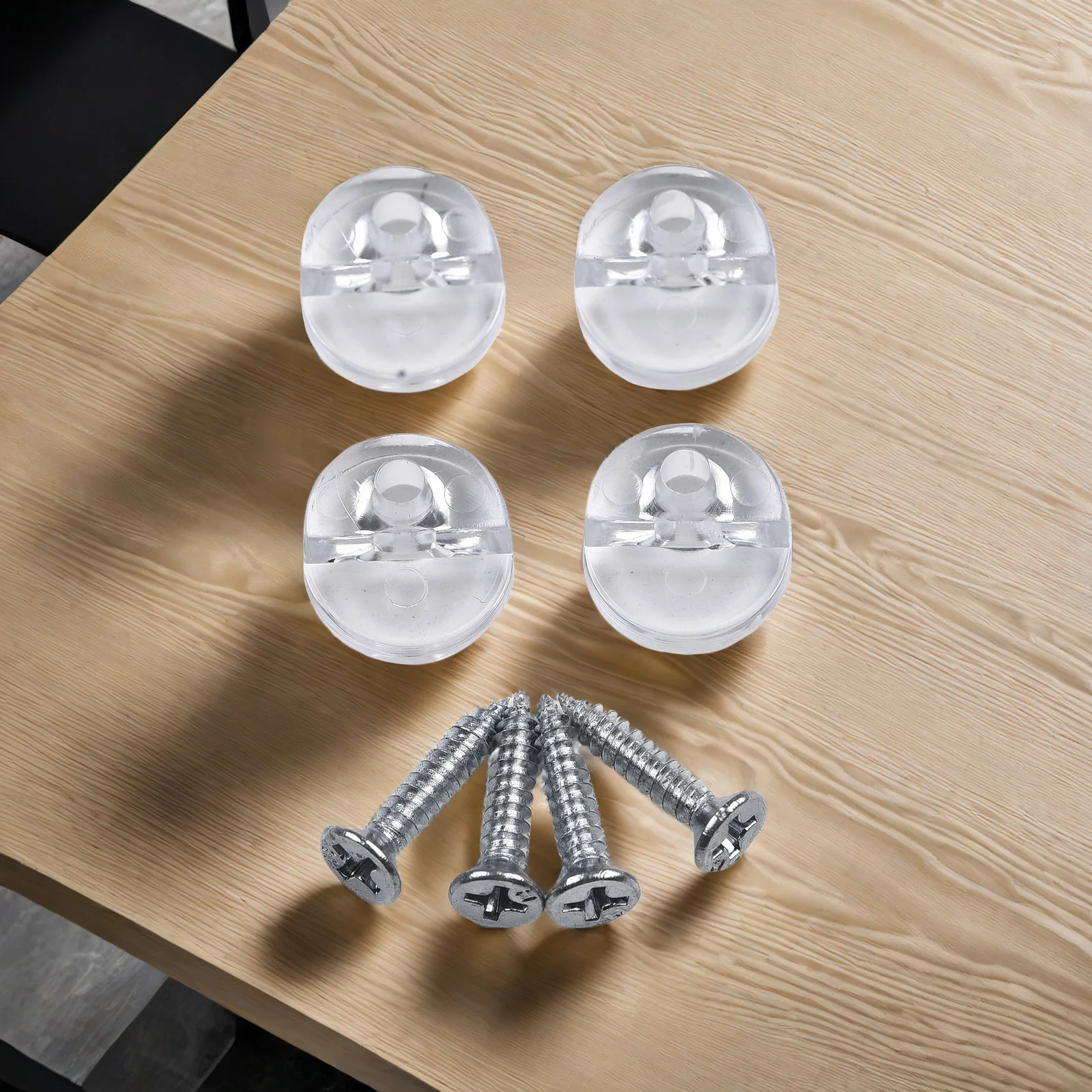 For Barbershops For Bathroom For Hotels High Quality Mirror Wall Hanging 3mm 4pcs Frameless Clips Glass Bracket