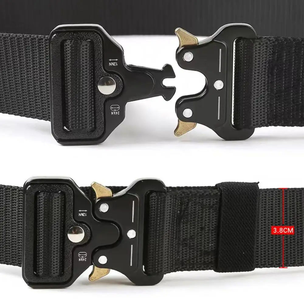 Men Belt Metal Male Men's Belt Canvas Belts Big Size Outdoor Sport Nylon Belts