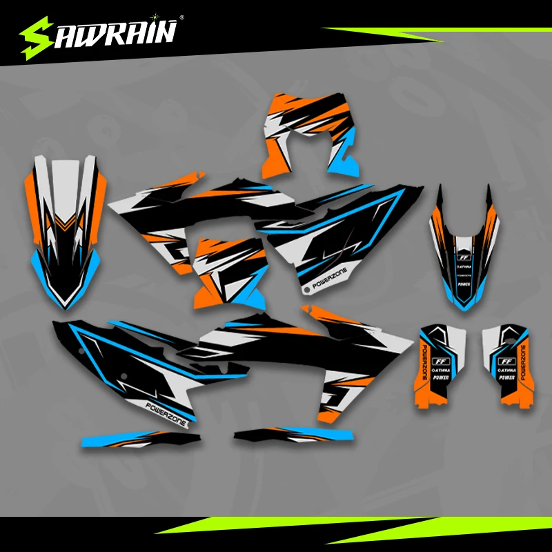 

Sawrain Motorcycle Graphics Backgrounds Decal Stickers Kits for KTM EXC XCW SXF 23-25SXF 24-26EXC 002
