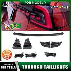 COLIGHT LED Through Trunk Tail Light Modified Retrofit Rear Lamp Streamer Turn Signal Width Cross Lamp For Tesla Model Y 19-2024