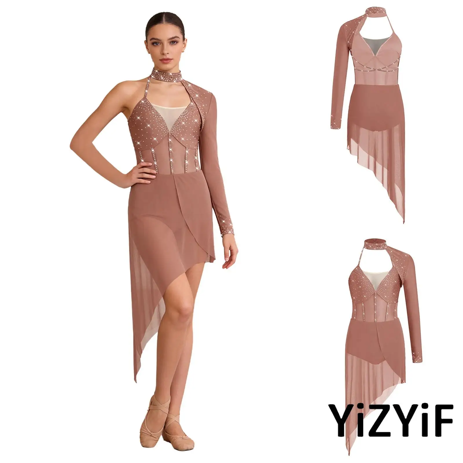 

Womens Tango Samba Salsa Dress Elegant Female Stage Ballroom Dance Competition Dress Lyrical Jazz Latin Dance Dress Costume