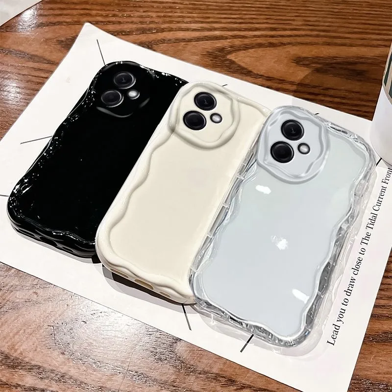 For Samsung Galaxy A04 Phone Case Samsung M13 5G SM-A045F, SM-A045F/DS Anti fall back Cover Clear TPU Wave Soft Case Cover