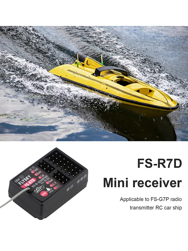 Flysky RC-Empfänger, 7-Kanal-RC-Sender, Empfänger, leichter RC-Car-Empfänger, wasserdicht für FS-G7P RC-Car-Boot-Sender