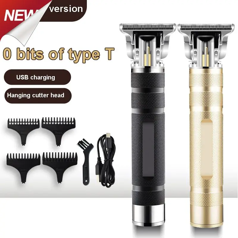 Rechargeable T-type Hair Clipper Electric Upgrade 0mm Baldheaded Hair Trimmer Cordless Shaver Barber Hairs Cutting Machine