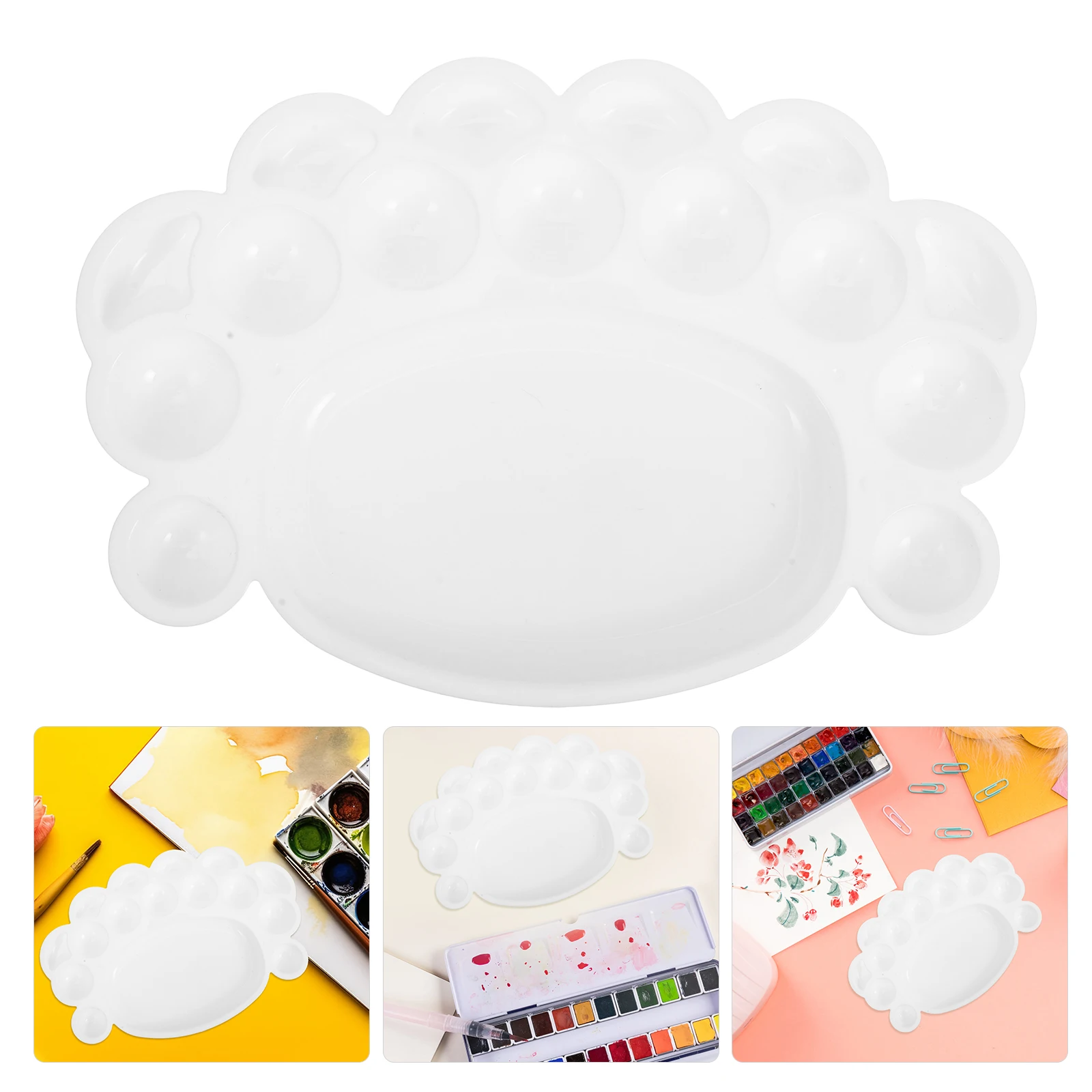 

Acrylic Oil Painting Palette White Color Mixed Plate Portable Art Pigment Case Artist Paint Tools Creative Paint Palette Tray
