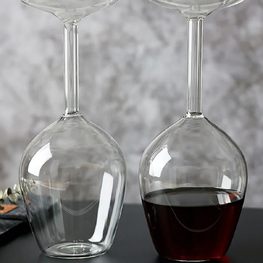 1pc, 13.5oz Upside Down Wine Glass For Scotch, Whisky,Cocktail,Cognac,Vodka,Gin,Tequila - Perfect For Bar,Club,And Home Use