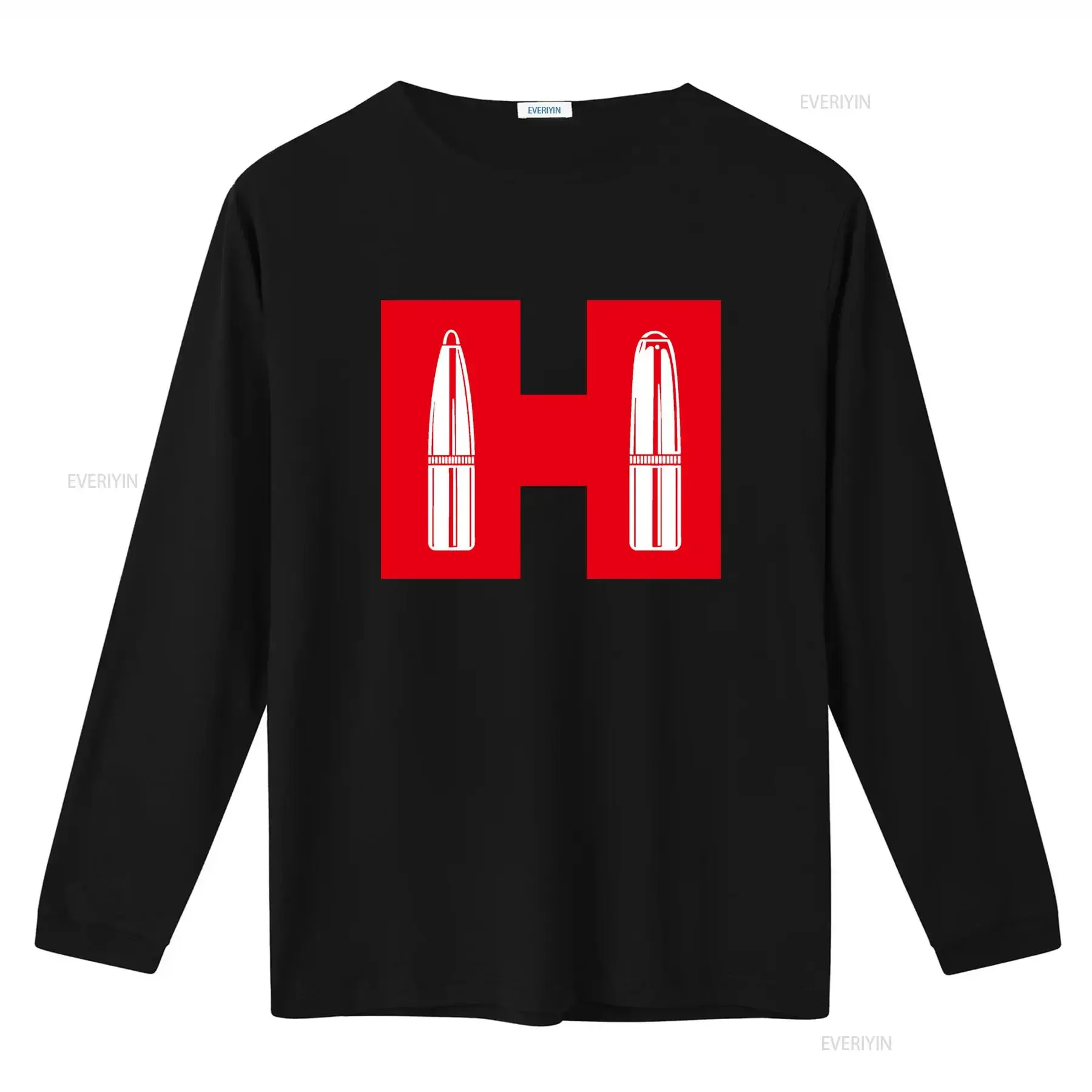 Hornady Guns Firearms Bullet Pattern Men's Black T Shirt Size S 5XL vintage Washed Casual Comfortable streetwear homme view 2
