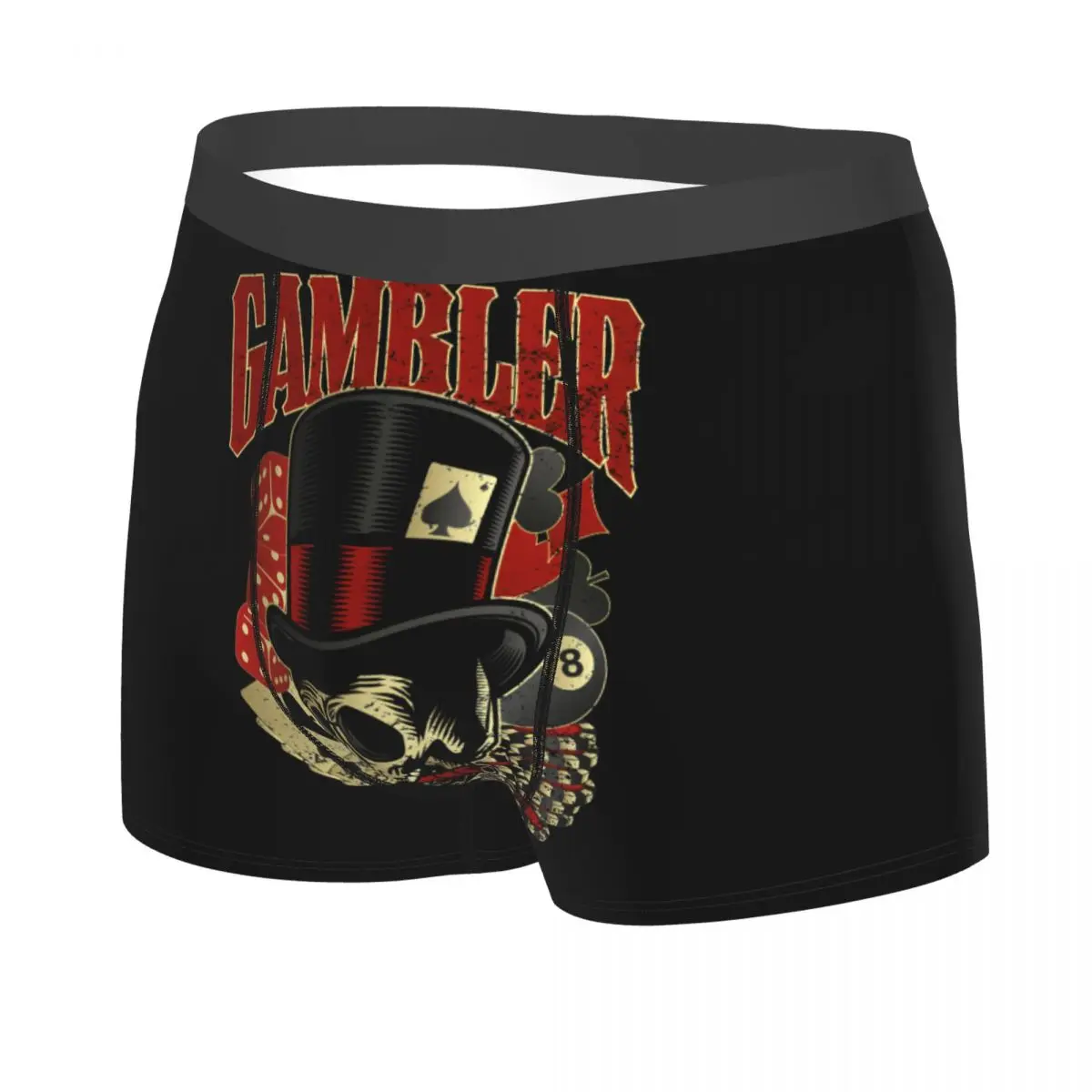 Male Fashion Biker Motorcycle Skull Rockabilly Underwear Boxer Briefs Men Breathbale Shorts Underpants
