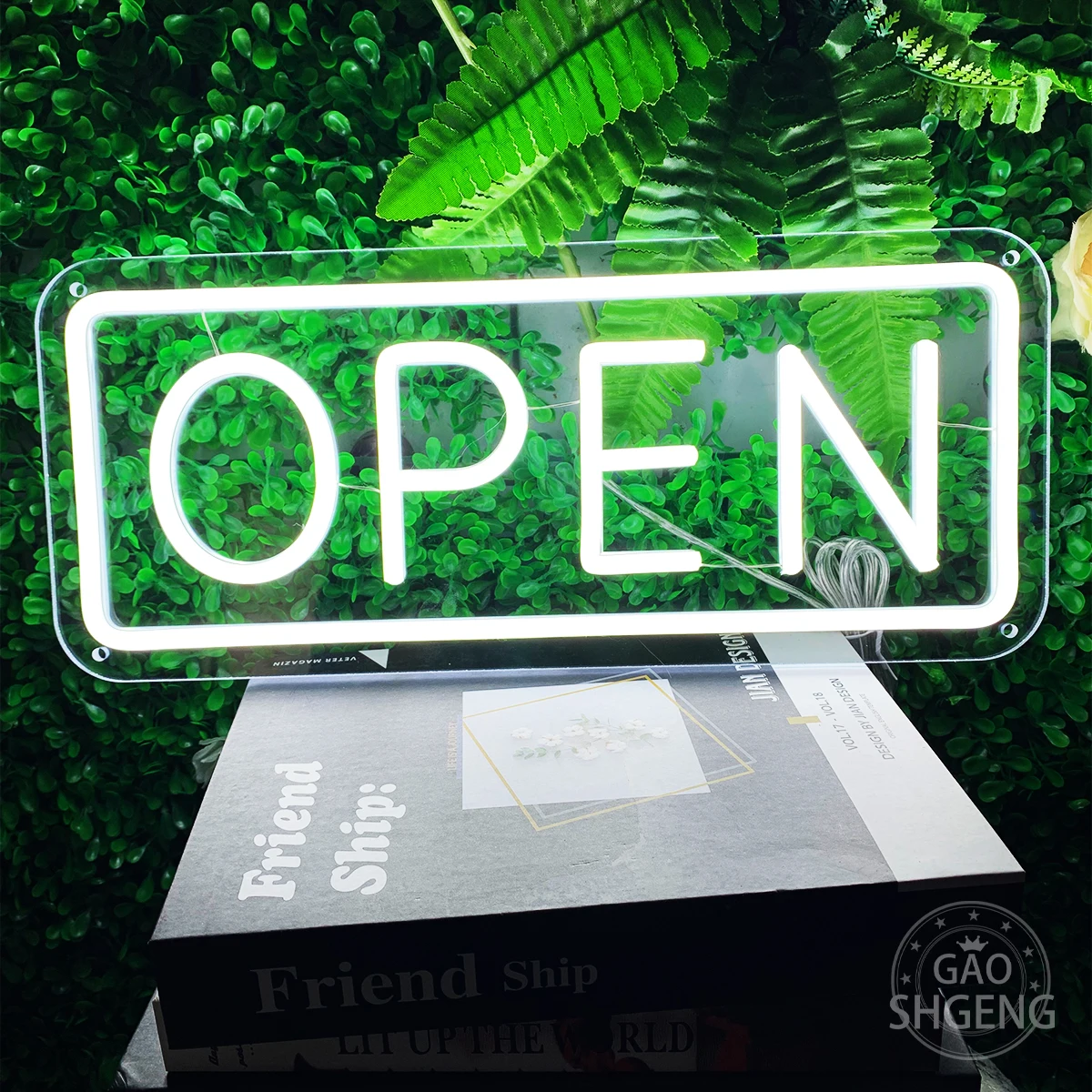 Open neon custom applies store opening signs decorated with neon signs to create an atmosphere to make the store more attractive