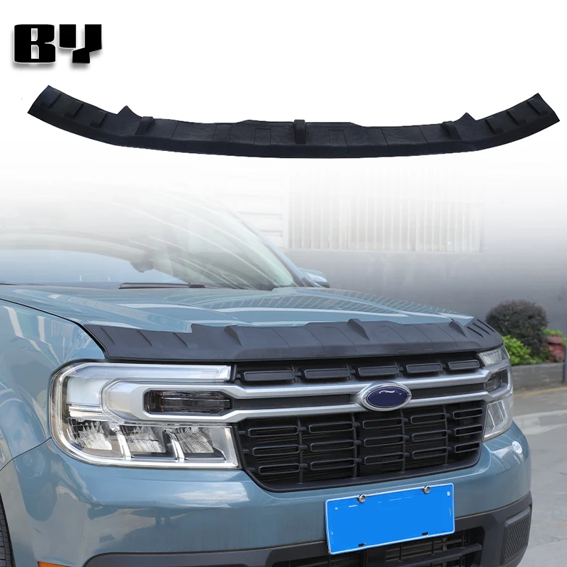 For Ford Maverick 2022-2025 TPE Black Hood Sand and Stone Deflector Protection Cover Car Accessories
