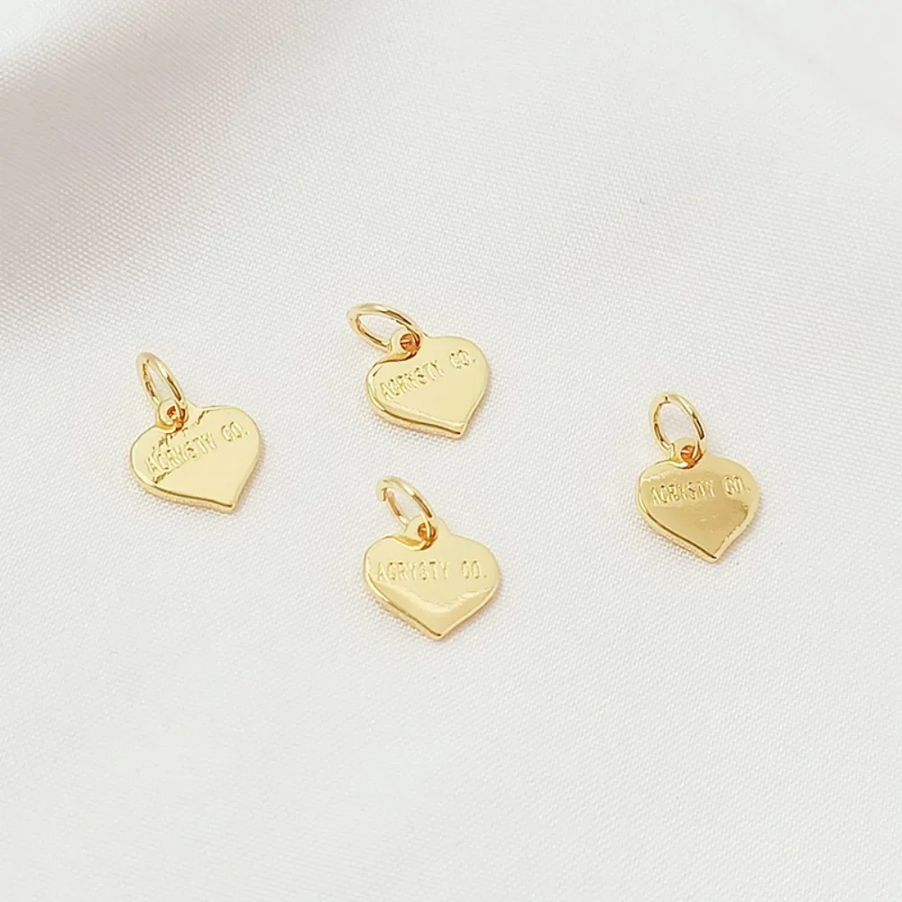 

14K Gold-plated English Word Heart Pendant, Bracelet, Necklace, Earrings, Earrings, Handcrafted DIY Accessory Materials