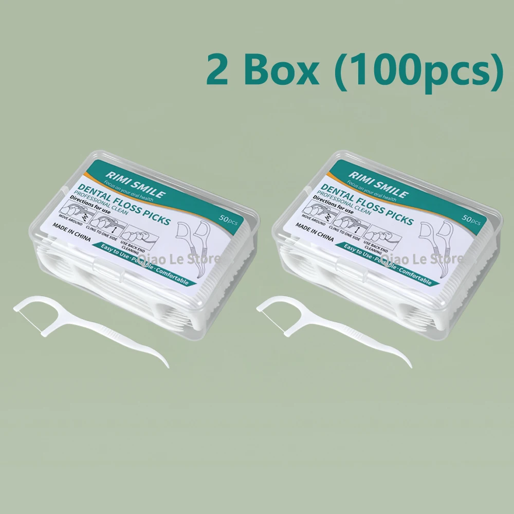 1/2/5/10 Doos Draagbare Wegwerp Tandzijde Plastic Tandenstoker High-spanning Tandzijde Stok Tandzijde doos ﻿ Mondverzorgende