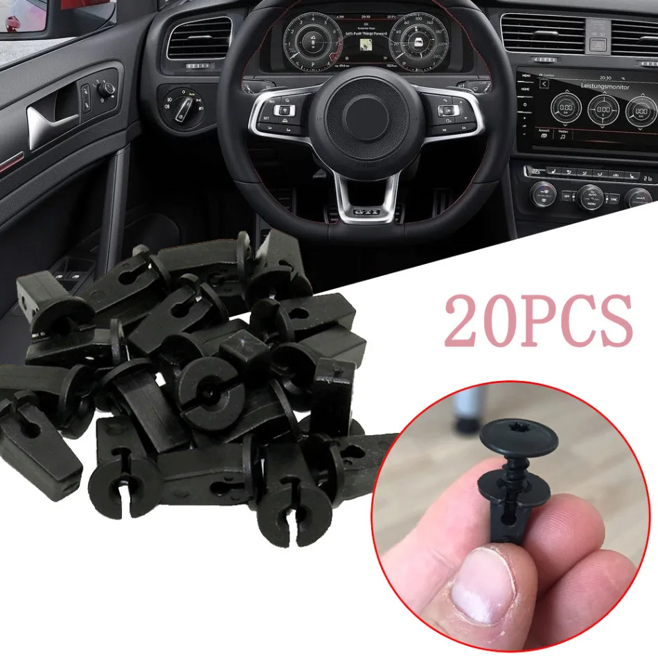 

20pcs Auto Wheel Arches Clips Car Bumpers Panels Clips Car Nuts Grommets For Volkswagen Golf Touran Car Interior Accessories