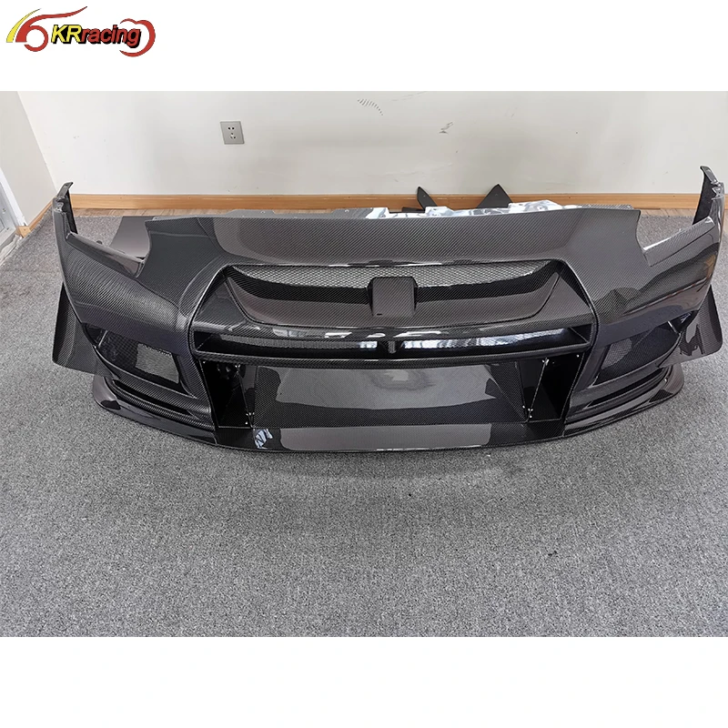 

suitable for Top Racing Style Half Carbon Fiber Auto Parts Front Bumper for Nissan GTR R35 2008-2016