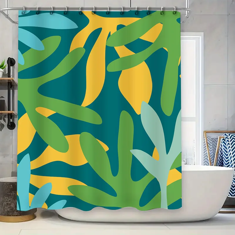 

Занавеска для душа с мраморным узором, белый, розовый цвет, соответствующие украшения для ванной, настраиваемый размер для украшения ванной комнаты, водонепроницаемая Fa