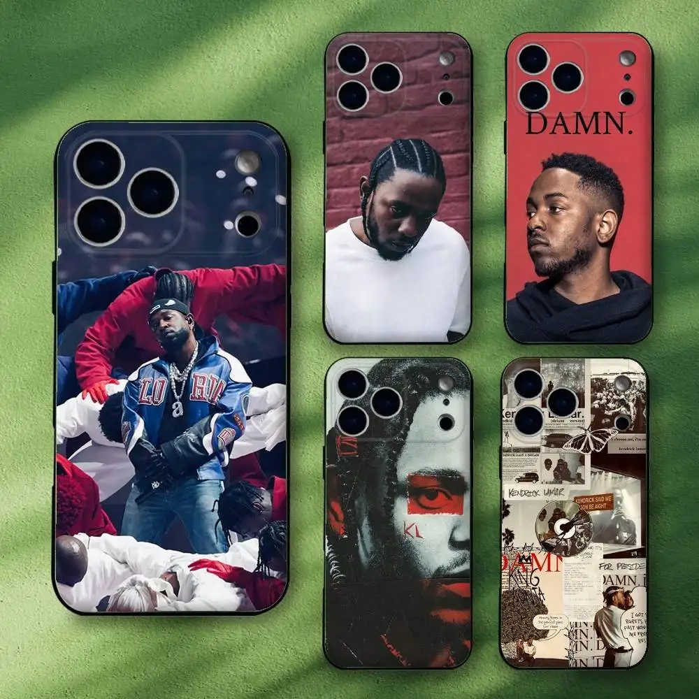 

Rapper K-Kendrick Lamar Phone Case For iPhone 17,16,15,14,13,12,Pro,Max,Plus,E,SE4,Air,Mini Black Soft Funda