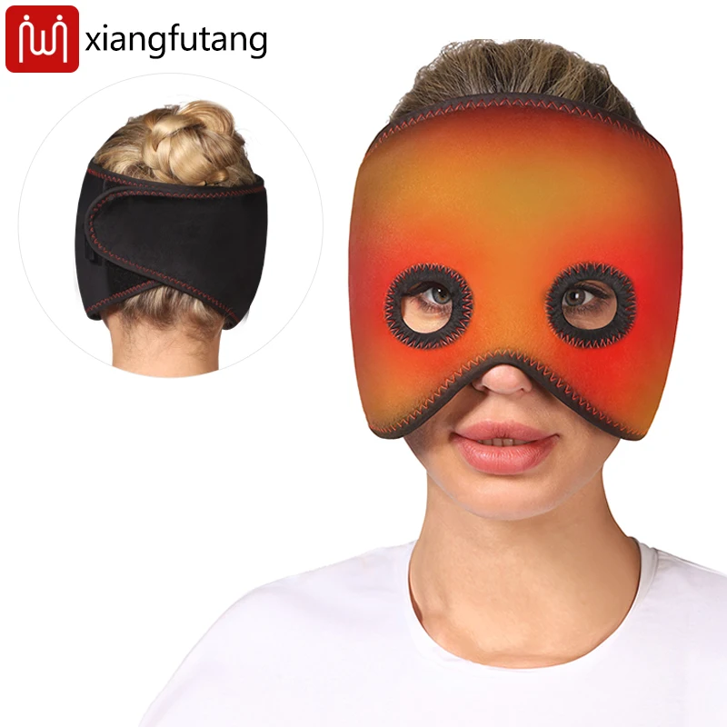 Electric Heating Half-face Mask Facial Massage Device for Relaxing Facial Muscles 3 Levels of Heating and Adjustable Temperature