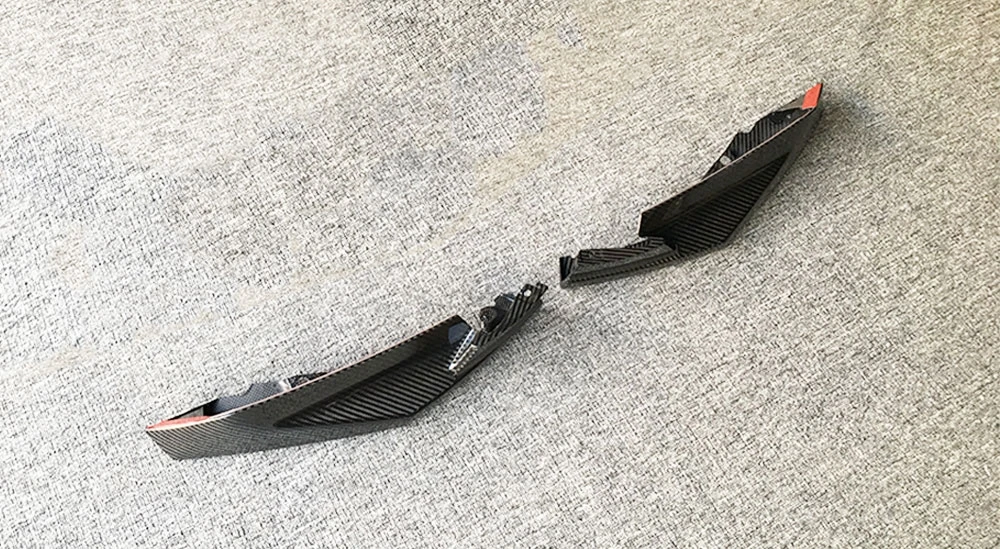 ألياف الكربون الجافة اكسسوارات السيارات الجبهة حافة مصد السيارة الفاصل اللوحات المئزر لسيارات BMW G80 G82 G83 M3 M4 2021 + مجموعات هيكل السيارة #4