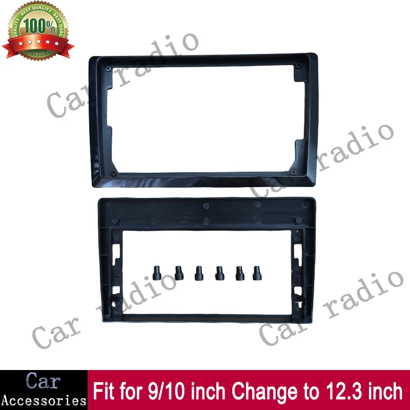 9/10 Inch Change to 12.3 Inch Universal Adapter Frame Car Radio Android Stereo Frame Player Head Unit Fascia Panel Cover