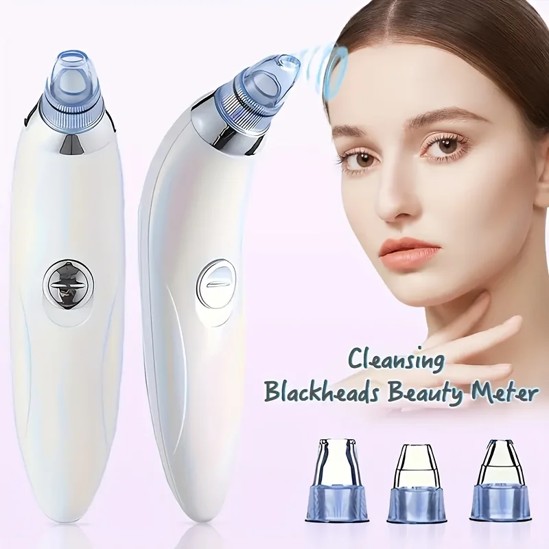 Convenient Home-Use Blackhead Suction Device, Pore Cleaning Device, Facial Cleansing and Beauty Device, Removes Acne and Blackheads, Suitable for Both Men and Women