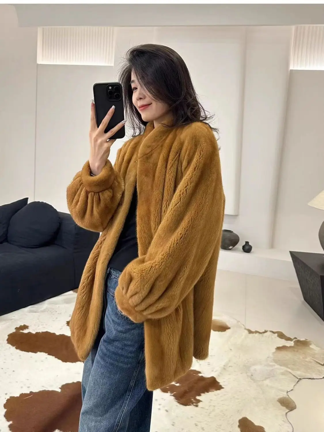 Nepbont grijze jassen dames stedelijk gevoerd dagelijks unisex oude stijl synthetische zakken passen allemaal bij coole regenboog nieuwigheden puur uitgehold