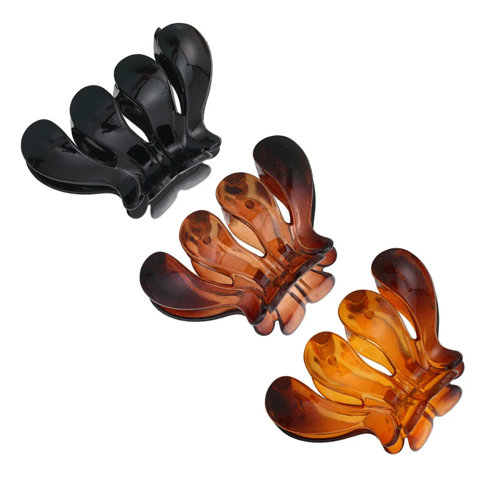 

3 PCS Hair Barrettes Clip Girl Claw Clips Hairpin Acrylic Claws Ponytail Holder