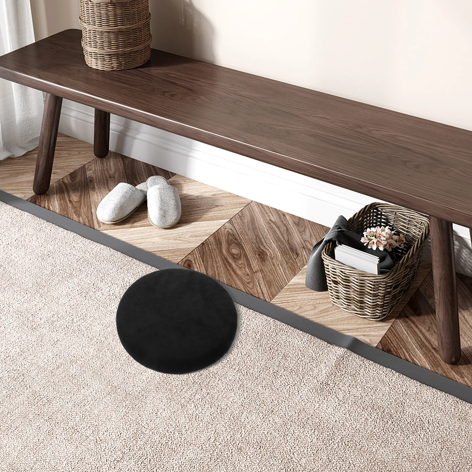 

15 Inch Round Memory Foam Stool Cushion Seat Pad For Bar Chairs Backless Stool Seat Replacement Diy Barstool Supplies Grey