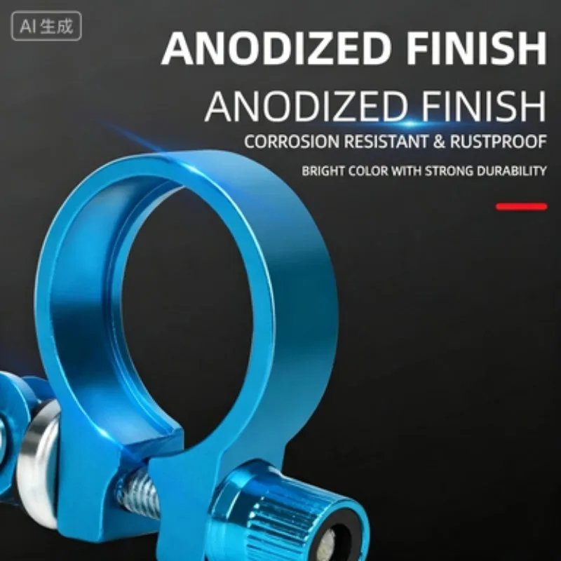 Aluminum Alloy Bicycle Seatpost Clamp Seat Tube Clamp MTB Bike Seat Tube Clip Bike Parts Bike Saddle Seat Clamp 28.6/31.8/34.9mm