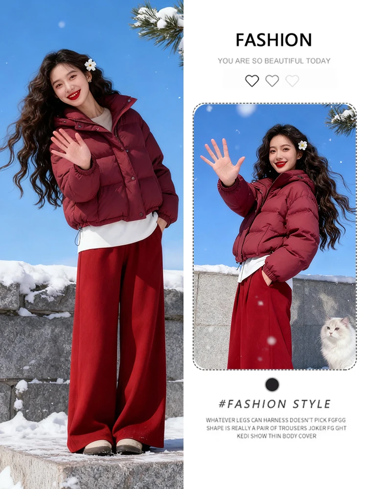 

Korean Sle Hooded Thi Casual Cotton Jaet ort Outerwear Women Winter New Faion Warm Super Cute Bread Coat