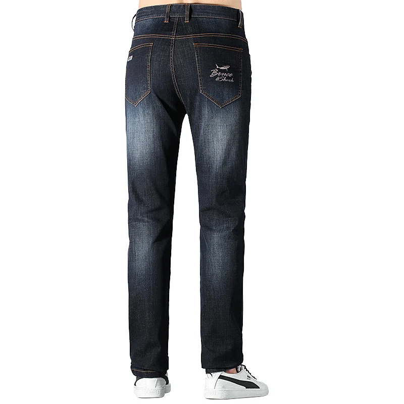 2023 Summer Men's Jeans Bruce&Shark Man Pants Straight Leg Loose Style stretching Cowboys Jeans For Man Clothing Big size 40