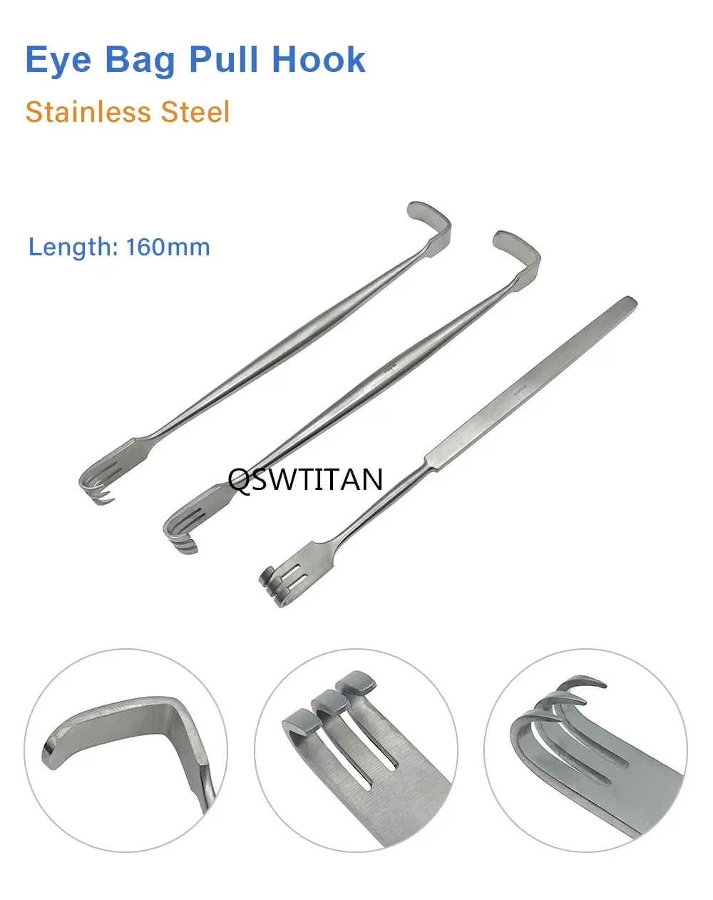 Shaping Pull Hook Double Eyelid Pull Hook Ophthalmic Instrument Stainless Steel Plastic Tool