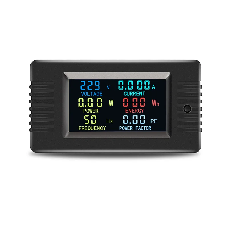 PZEM-020 10A  Single-Phase 6in1 Solar Power Meter Color Screen AC Volt Amp Meter Frequency Power Factor Energy Voltage Meter