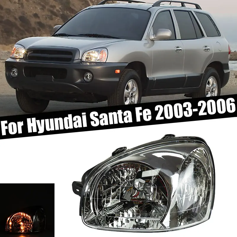 

HY 2503134 Автомобильные аксессуары для Hyundai Santa Fe 2003 2004 2005 2006, автомобильная передняя фара, сигнальная лампа, стоп-сигнал, противотуманная фара в сборе