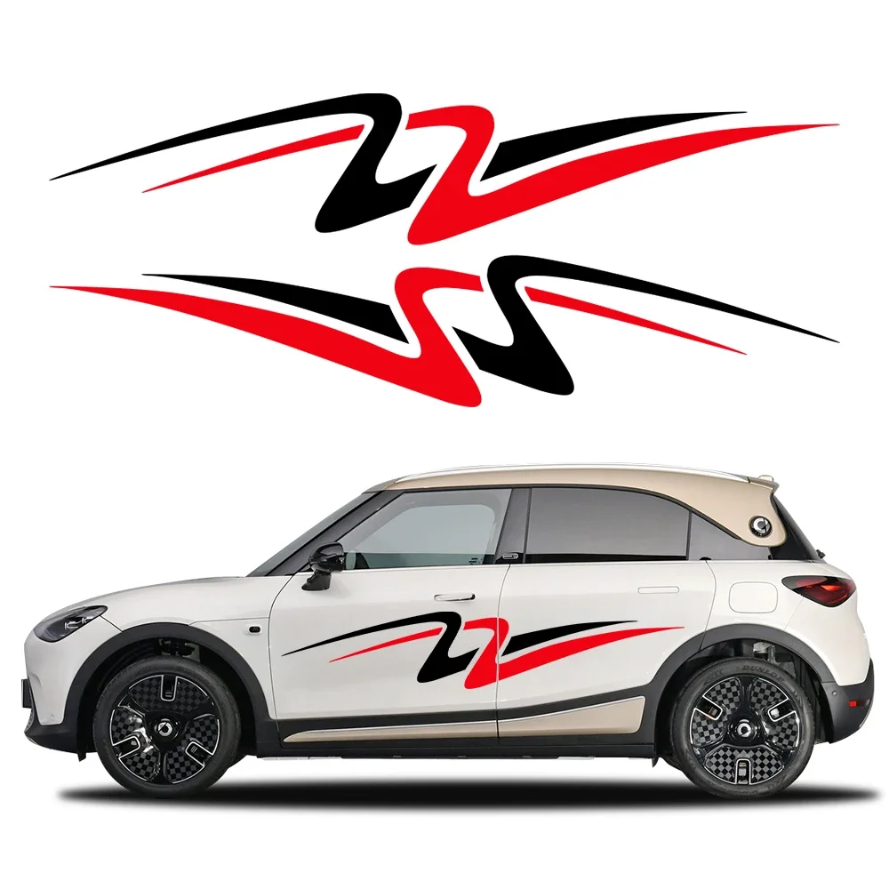 สำหรับรถยนต์เมอร์เซเดส-เบนซ์ สมาร์ท ฟอร์ทู ฟอร์โฟร์ รุ่น 453 451 ชุดแต่งรถยนต์ สติ๊กเกอร์ไวนิลตกแต่งประตูด้านข้าง ชุดแต่งรถยนต์ อุปกรณ์ตกแต่งรถยนต์