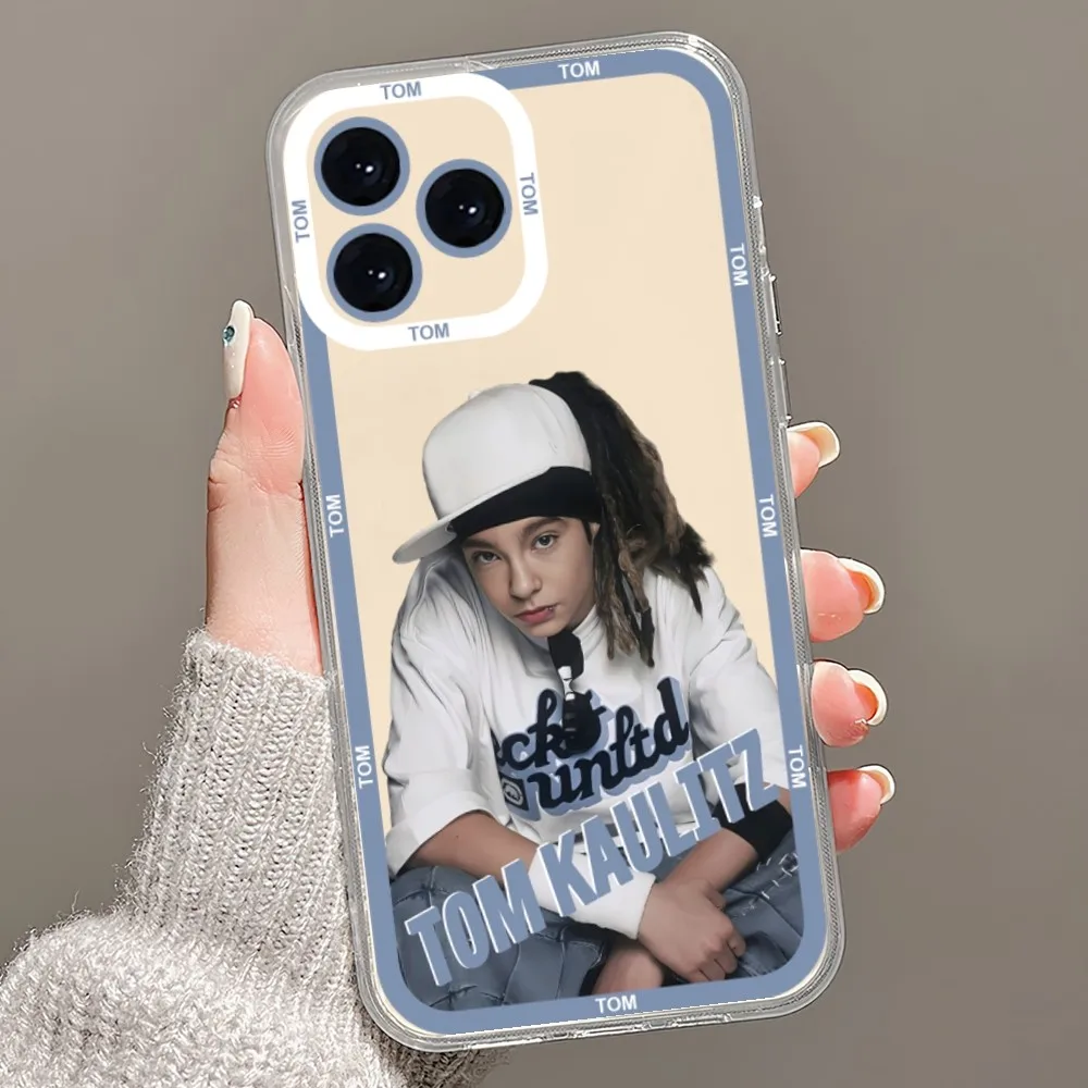 Singer Tom Bill Kaulitz Tokio Hotel Phone Case For iPhone 13 14 Mini 11 12 Pro Max Transparent Shell