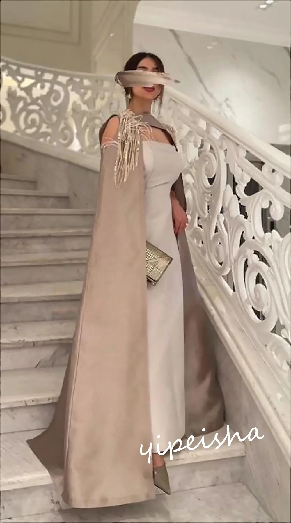 Vestido de graduación de Arabia Saudita, vestido de noche Formal de estilo clásico y moderno, sin tirantes, apliques de línea a, satinado, vestidos a medida para ocasiones