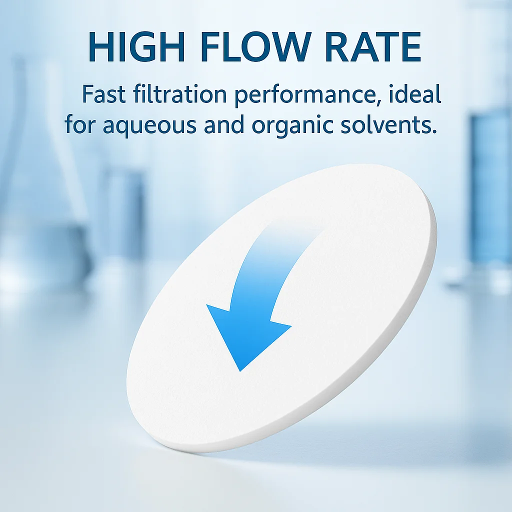 غشاء تصفية المياه PES المحب للماء 0.22um معدل تدفق عالي مختبر التكنولوجيا الحيوية الطبية ترشيح المذيبات العضوية
