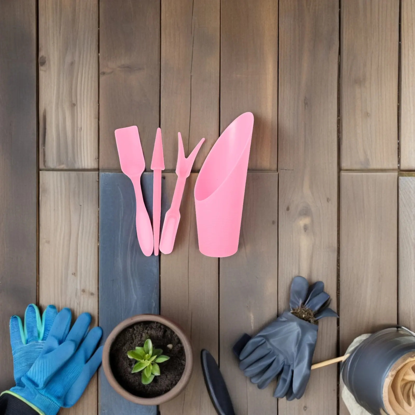 Succulent Garden Tools Set – Multifunctional Soil Scoop, Dibber & Trowel for Vegetables, Flowers, Bonsai