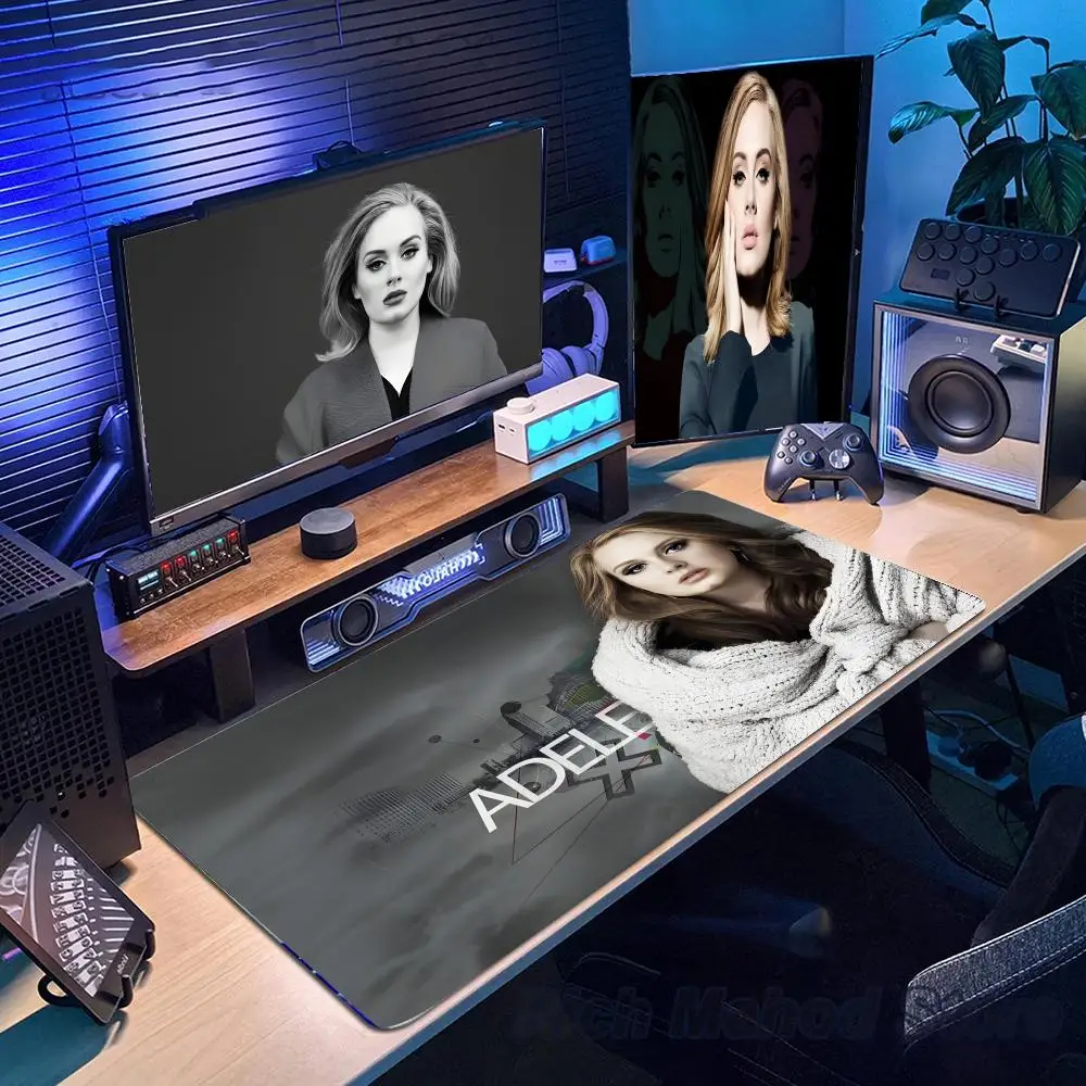

Коврик для мыши Adele, большой игровой коврик для мыши с защитой по краям, утолщенный коврик для компьютерной клавиатуры, настольный коврик