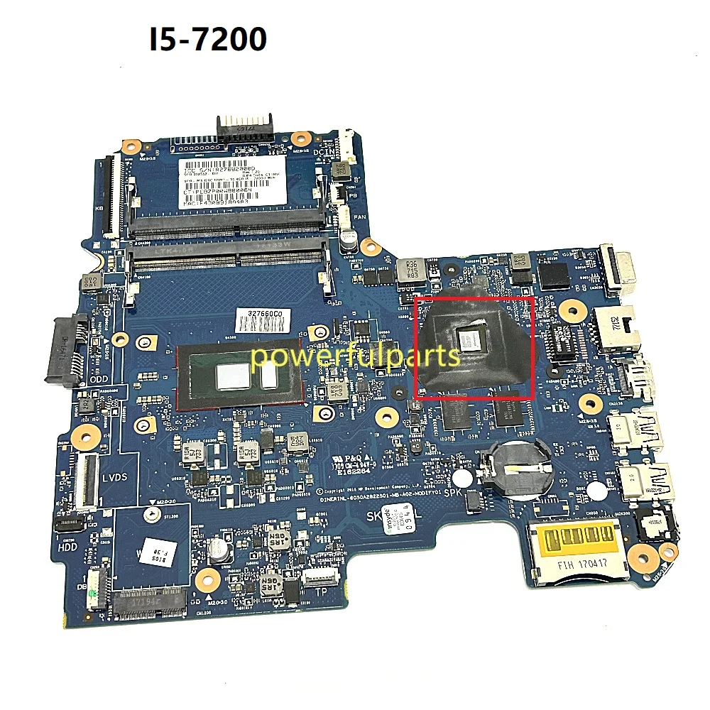 

Для материнской платы ноутбука HP 14-AC 14-AM 14-AR 902592 -601 902592 -001 6050А 2822501 I5-7200 Процессор AMD Графика Работает Хорошо