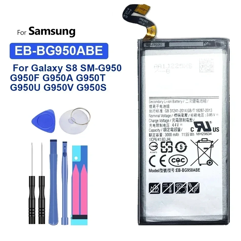 

EB-BG950ABE EB-BG950ABA 3000mAh Battery For Samsung Galaxy S8 SM-G9508 G950T G950U G950V G950F G950S G950A G9500 G950 Batterij