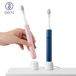 SOOCAS-Escova de Dentes Elétrica Sônica para Adultos Escova de Dentes Automática Ultrassônica USB Recarregável Base de Carga Escova de Dentes Impermeável