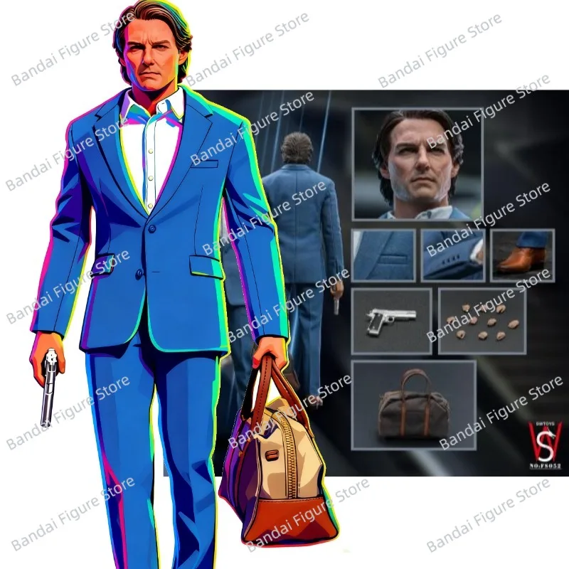 SWTOYS FS052 1/6 agente caza figura de acción de hombre móvil Tom Cruise traje azul diseño de tela 12 "Juego completo soldado modelo regalo colecciona