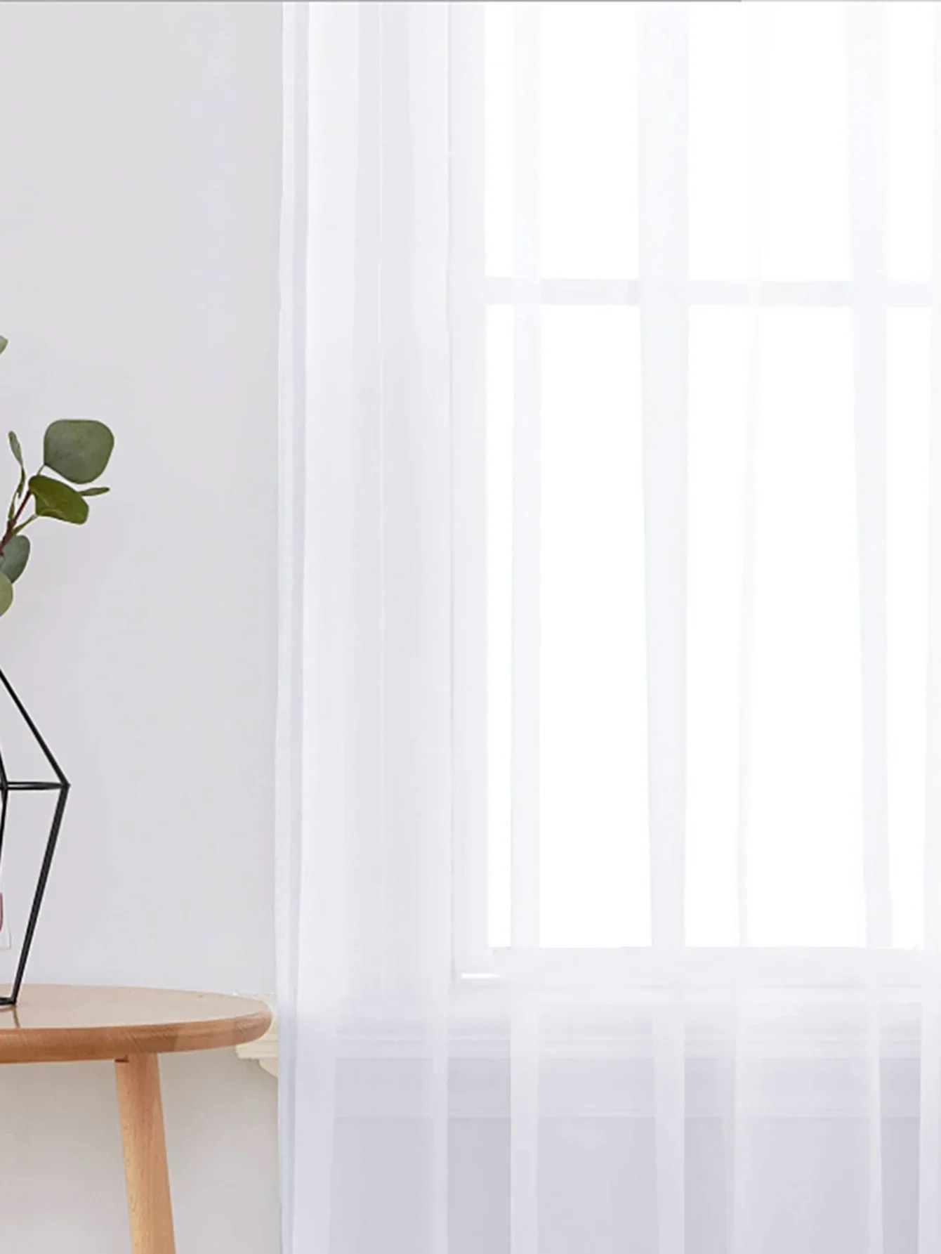 1 قطعة ستارة شفافة حديثة بلون واحد، ستائر نافذة لغرفة المعيشة، غرفة النوم، المنزل، شاشة نافذة فرنسية جروميت