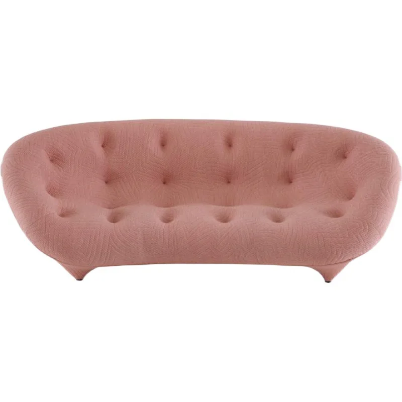Italian minimalist cream wind shell sofa small apartment fabric sofa