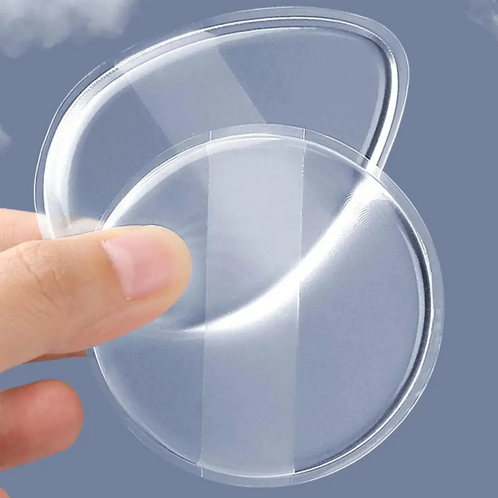 1/2 szt. Przezroczysta gąbka do makijażu okrągła/w kształcie łzy, kosmetyczna puszka do podkładu w płynie lub pudru, do stosowania na sucho lub na mokro, narzędzie do makijażu