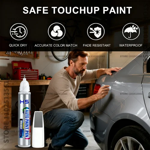 Imagen 2 del producto Bolígrafo de reparación de pintura de coche para Peugeot 308, eliminador de arañazos de retoque, accesorios para automóviles DIY, blanco KWD KWE gris F4 gris KTH azul plateado