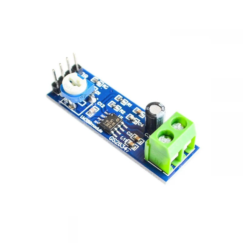 LM386 audio power amplifier module 200 times gain amplifier board mono power amplifier 5V-12V Input